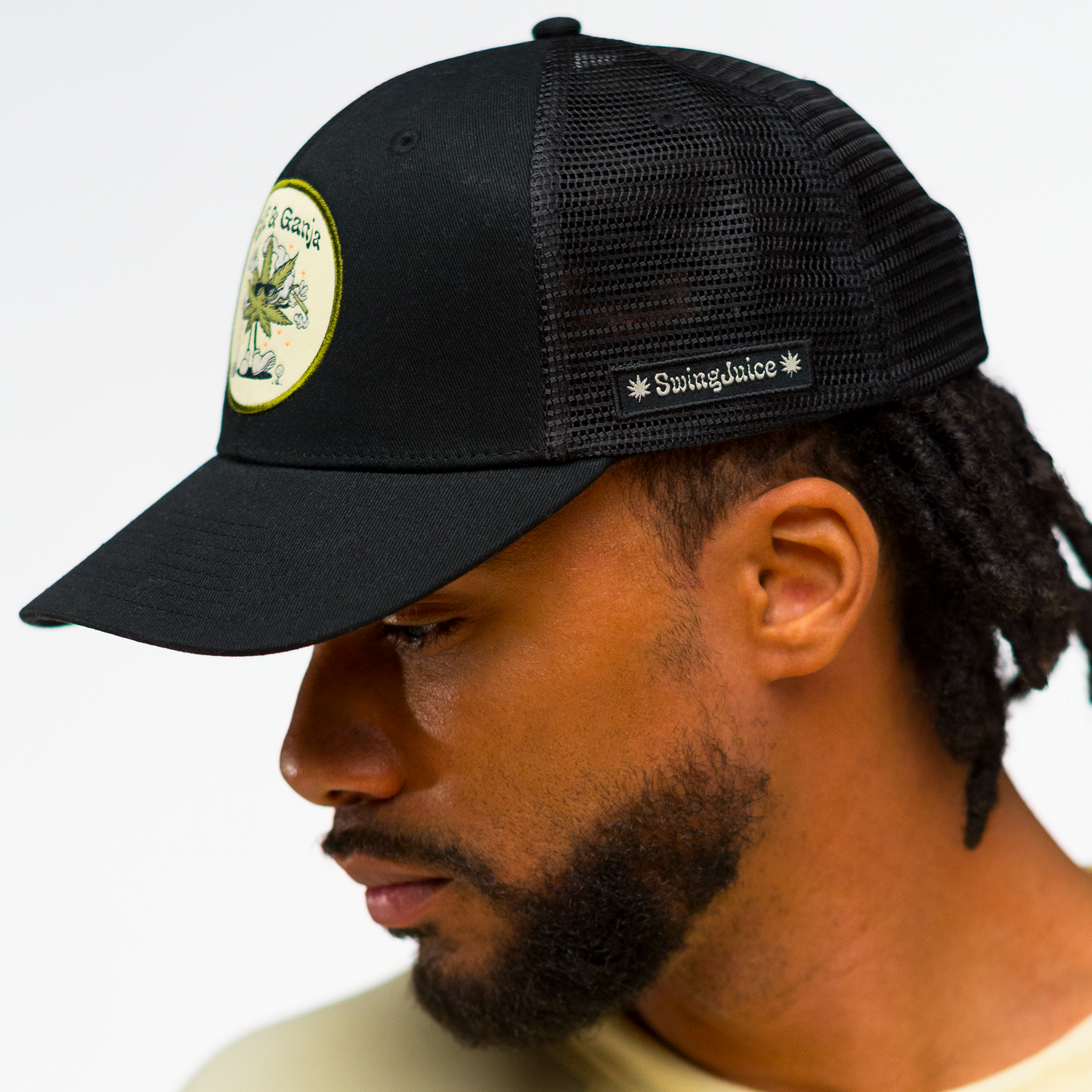 Golf & Ganja Unisex Trucker Hat Multi Black