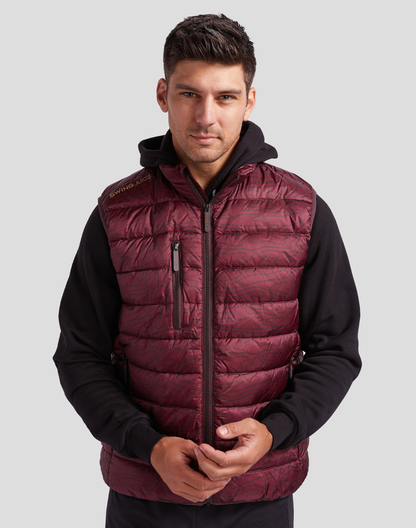 Golf Rhythmic Lines Men's Packable Puffer Vest