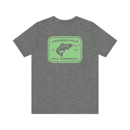 JHFLYCO Rectangle Badge Tee - Bright Midge Logo