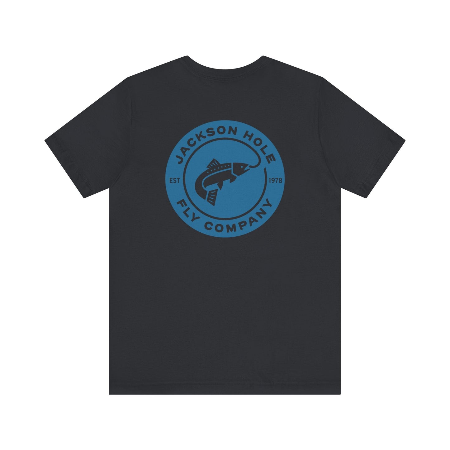 JHFLYCO Circle Badge Tee - Hackle Blue Logo