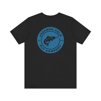 JHFLYCO Circle Badge Tee - Hackle Blue Logo