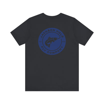 JHFLYCO Circle Badge Tee - Peacock Blue Logo
