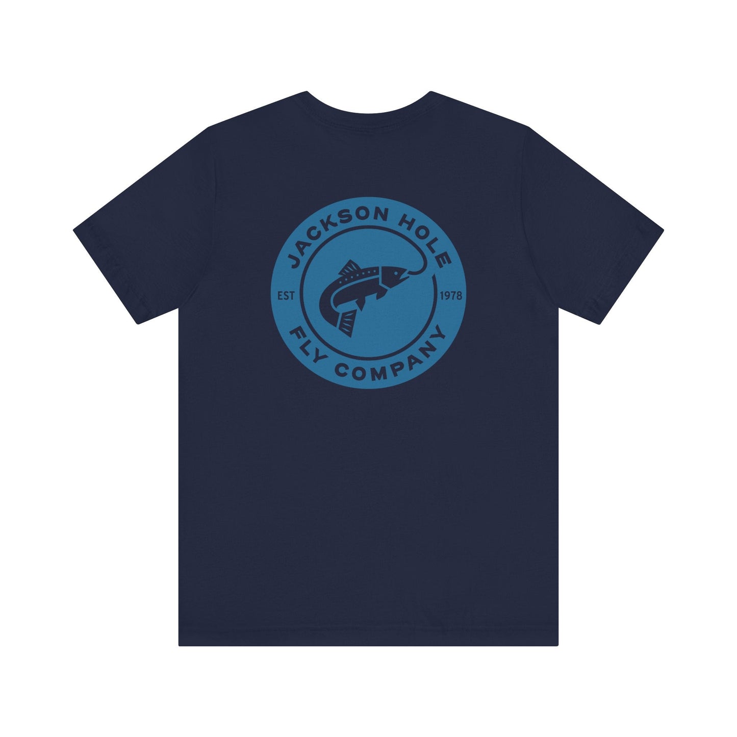 JHFLYCO Circle Badge Tee - Hackle Blue Logo
