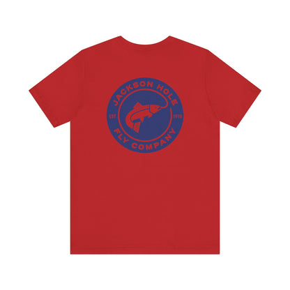 JHFLYCO Circle Badge Tee - Peacock Blue Logo