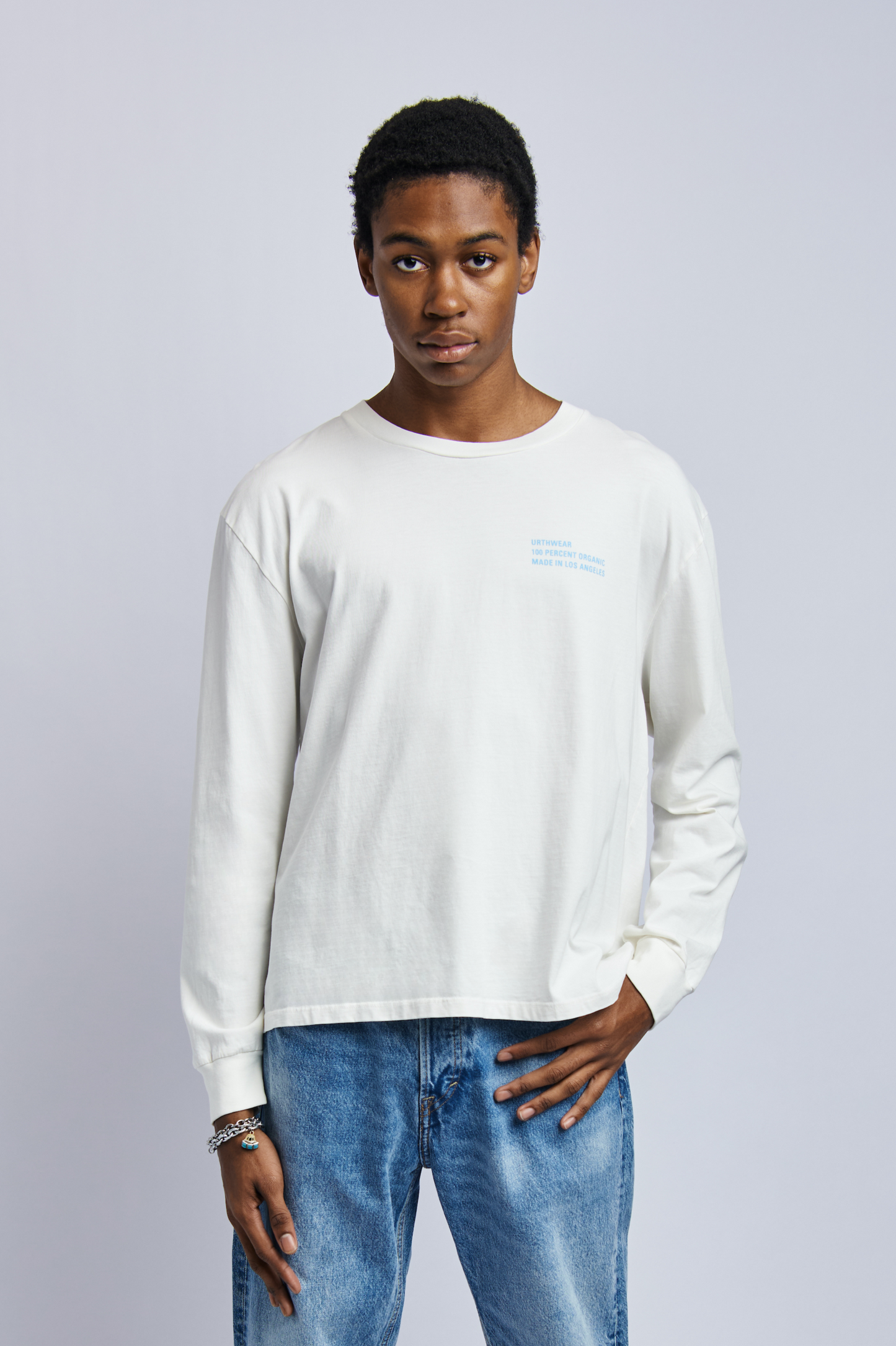 Origins Midweight Relaxed Long Sleeve, Lunar White by URTHWEAR