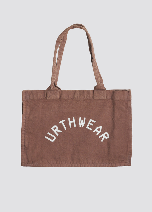 Arch Logo Heavyweight Tote Bag, Vintage Brown by URTHWEAR