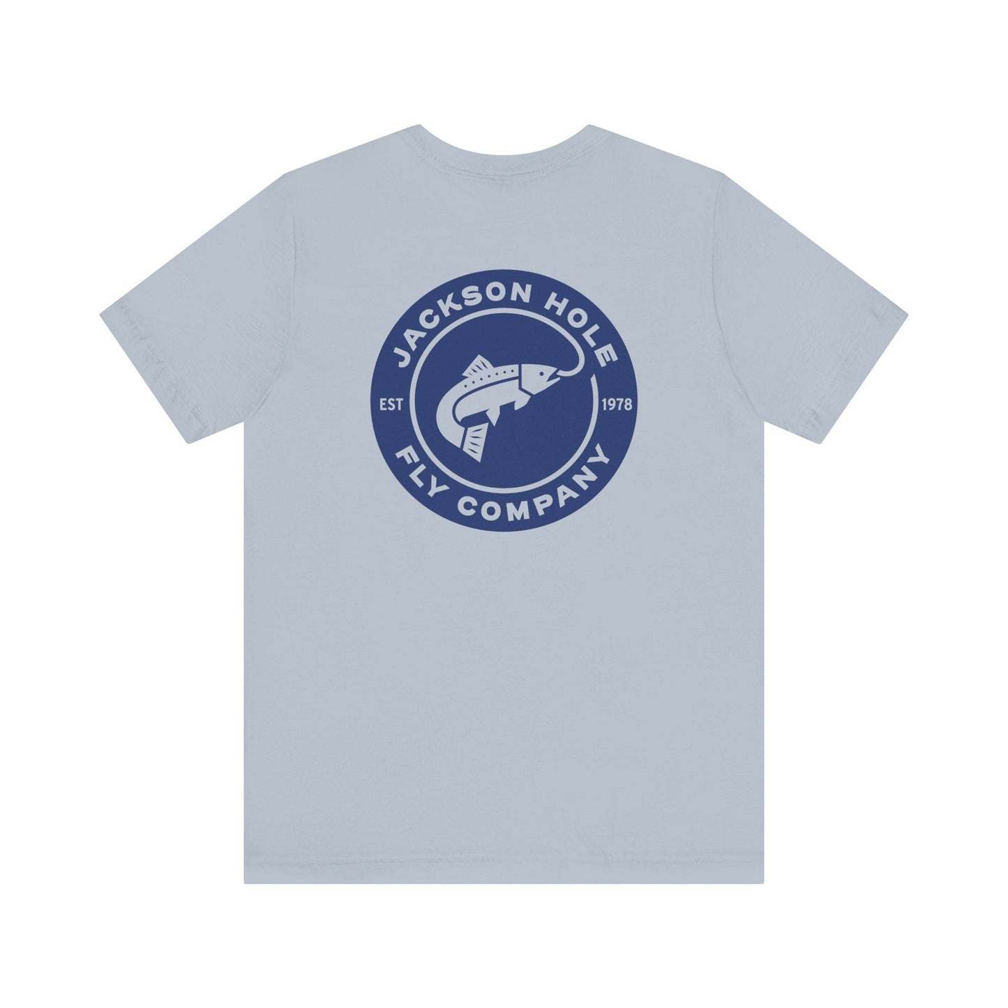 JHFLYCO Circle Badge Tee - Peacock Blue Logo