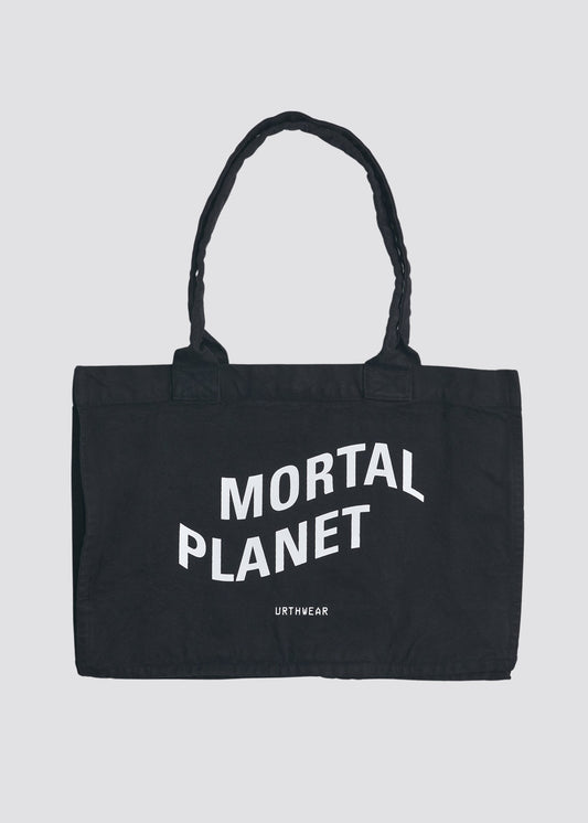 Mortal Planet Heavyweight Tote Bag, Phantom Black by URTHWEAR