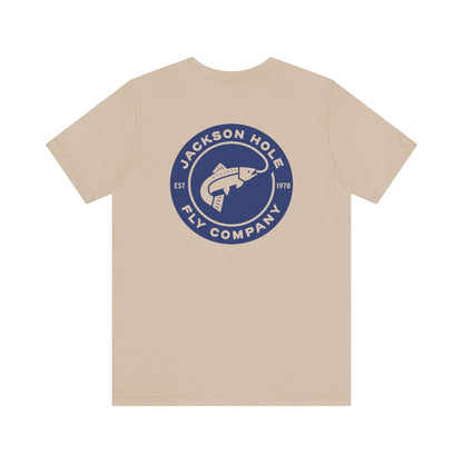 JHFLYCO Circle Badge Tee - Peacock Blue Logo