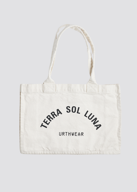 Terra Sol Luna Heavyweight Tote Bag, Oat White by URTHWEAR