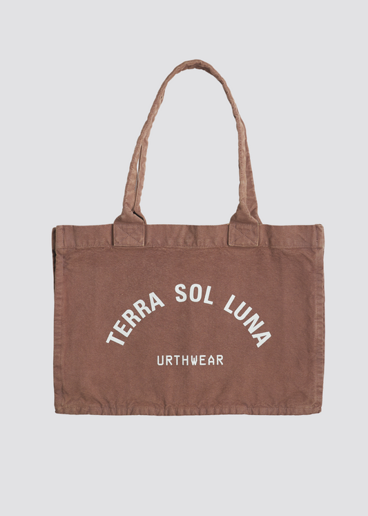 Terra Sol Luna Heavyweight Tote Bag, Vintage Brown by URTHWEAR