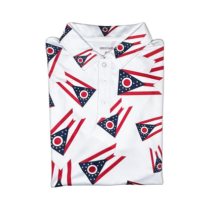 Big Ohio Flag Golf Shirt