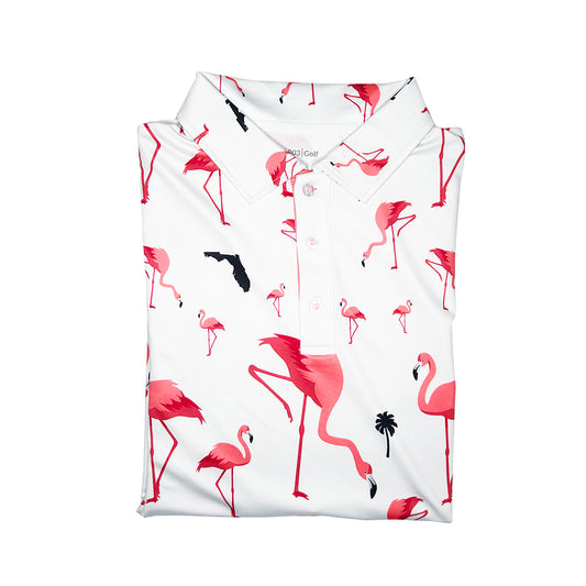 Florida Flamingo Golf Shirt