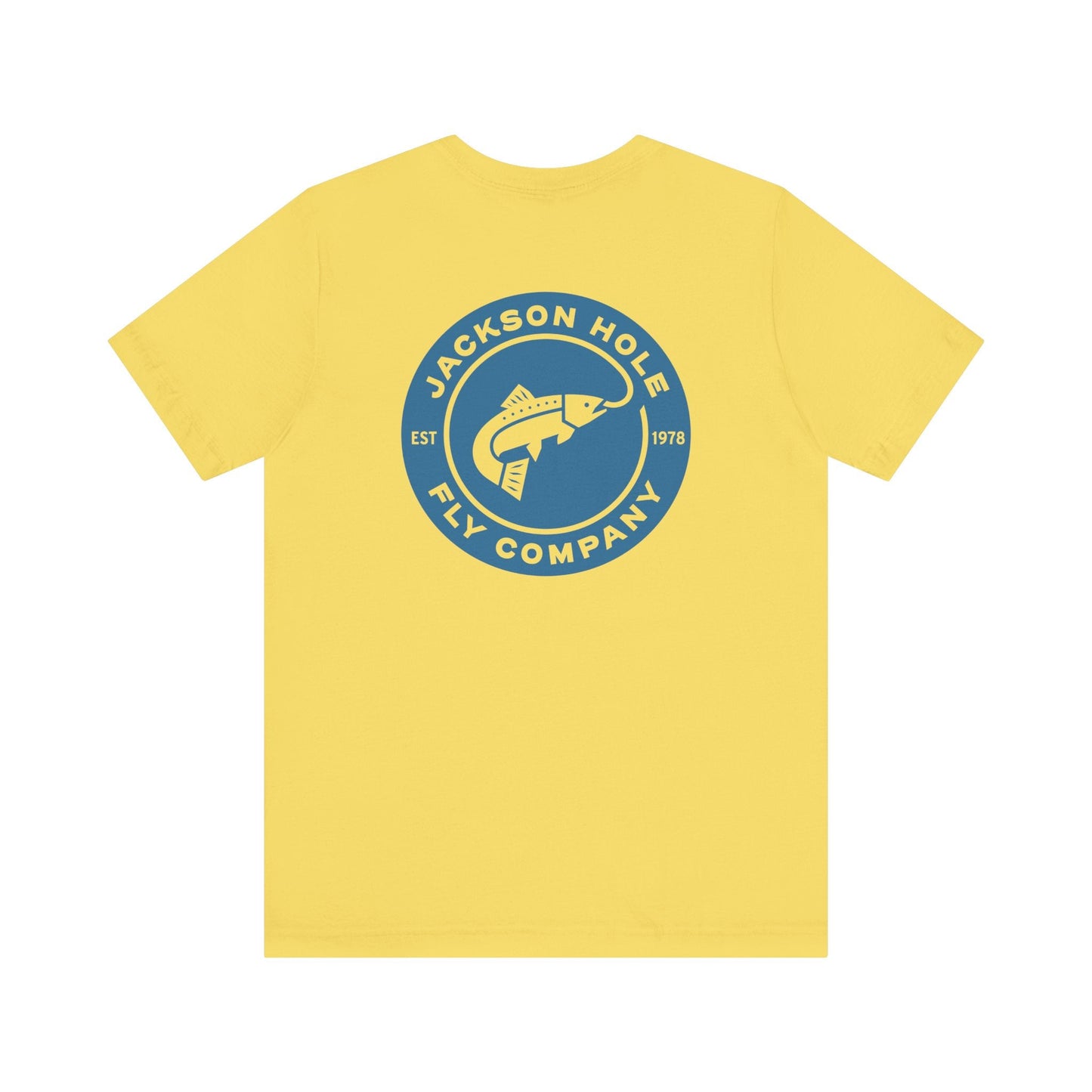 JHFLYCO Circle Badge Tee - Hackle Blue Logo