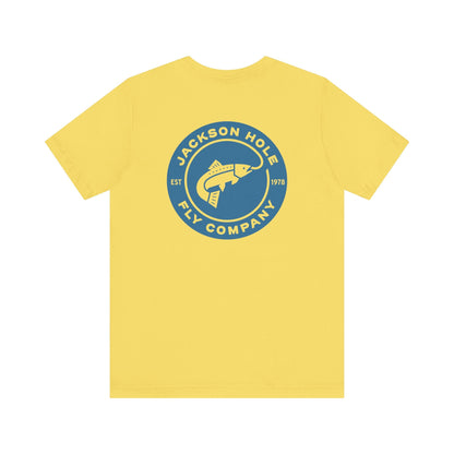 JHFLYCO Circle Badge Tee - Hackle Blue Logo