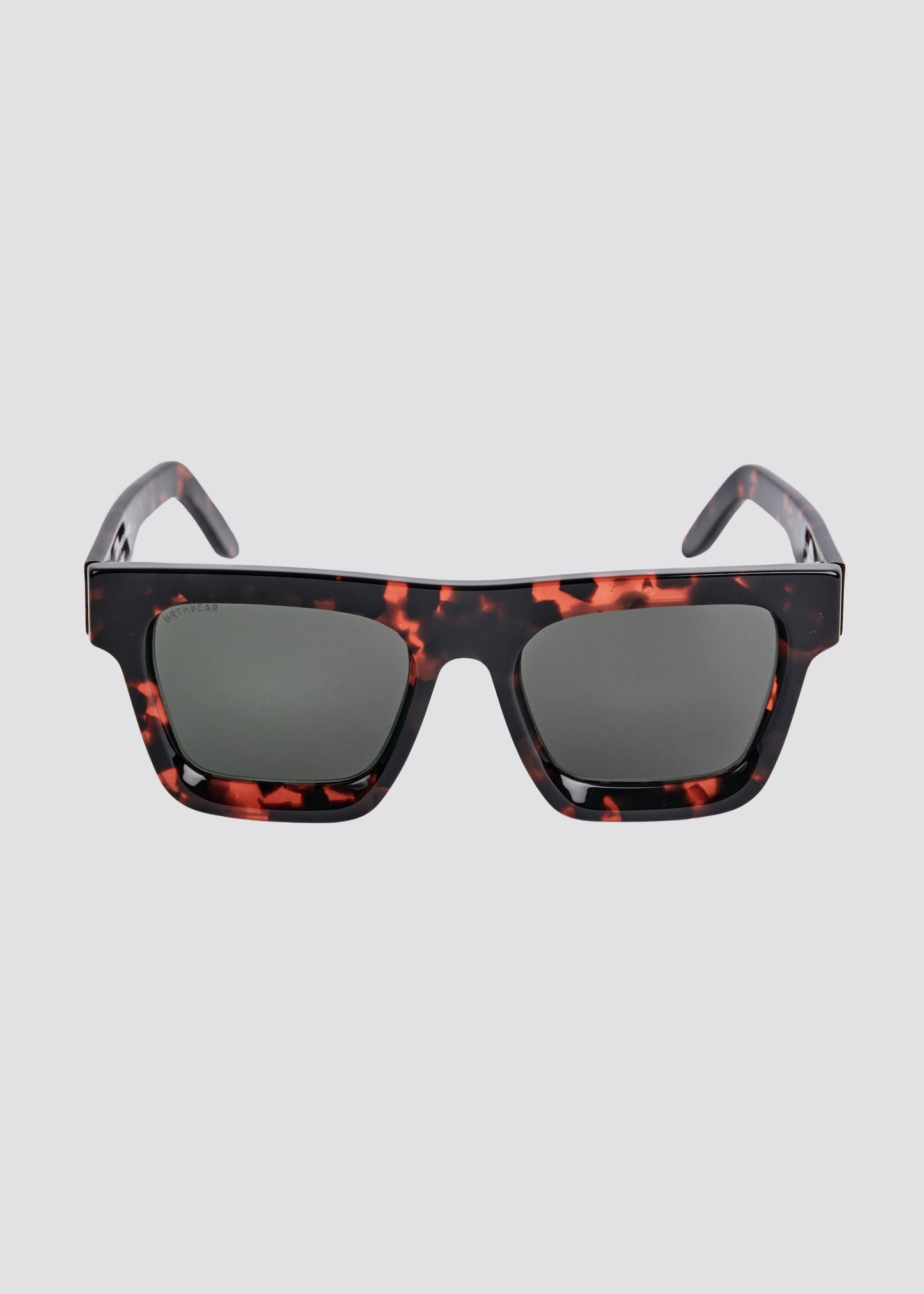 Bioplastic Squared Sunglasses, Black/Red Camo by URTHWEAR