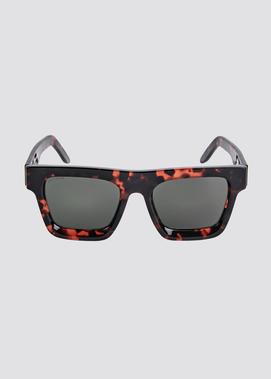 Bioplastic Squared Sunglasses, Black/Red Camo by URTHWEAR