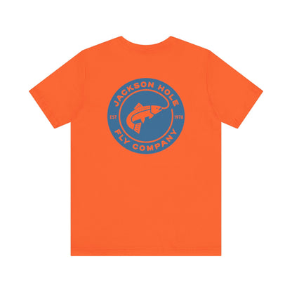 JHFLYCO Circle Badge Tee - Hackle Blue Logo