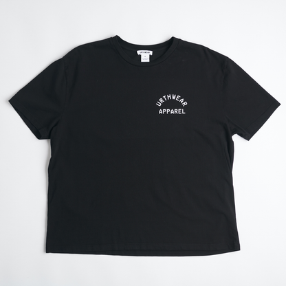 Logo Midweight Relaxed Tee, Super Black by URTHWEAR