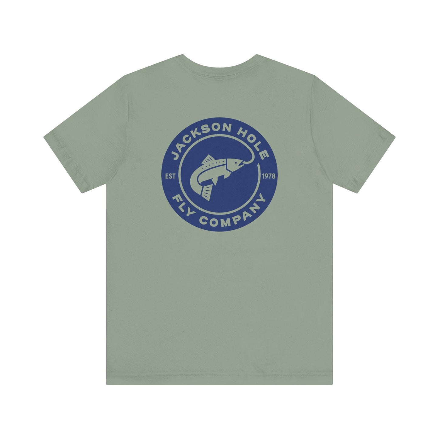 JHFLYCO Circle Badge Tee - Peacock Blue Logo