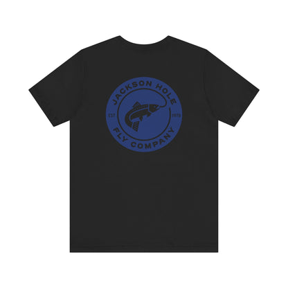 JHFLYCO Circle Badge Tee - Peacock Blue Logo