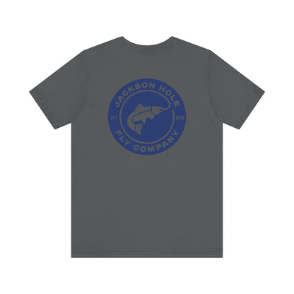 JHFLYCO Circle Badge Tee - Peacock Blue Logo