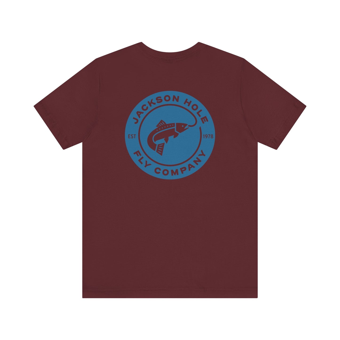JHFLYCO Circle Badge Tee - Hackle Blue Logo