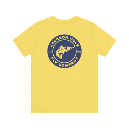 JHFLYCO Circle Badge Tee - Peacock Blue Logo