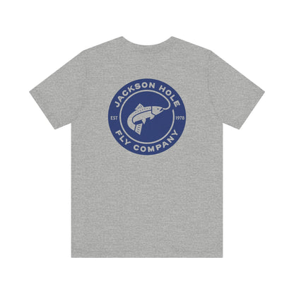 JHFLYCO Circle Badge Tee - Peacock Blue Logo