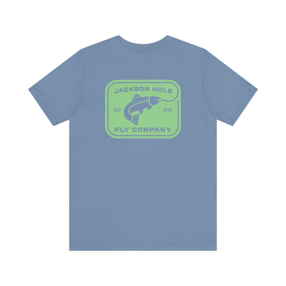 JHFLYCO Rectangle Badge Tee - Bright Midge Logo