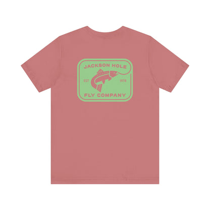 JHFLYCO Rectangle Badge Tee - Bright Midge Logo