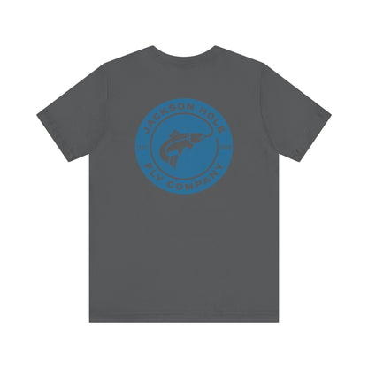 JHFLYCO Circle Badge Tee - Hackle Blue Logo