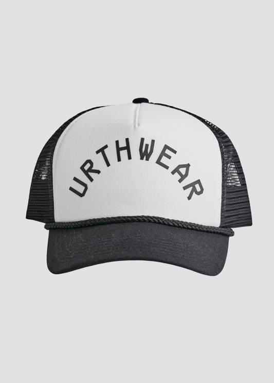 Roped Trucker Cap, Street Black/White by URTHWEAR