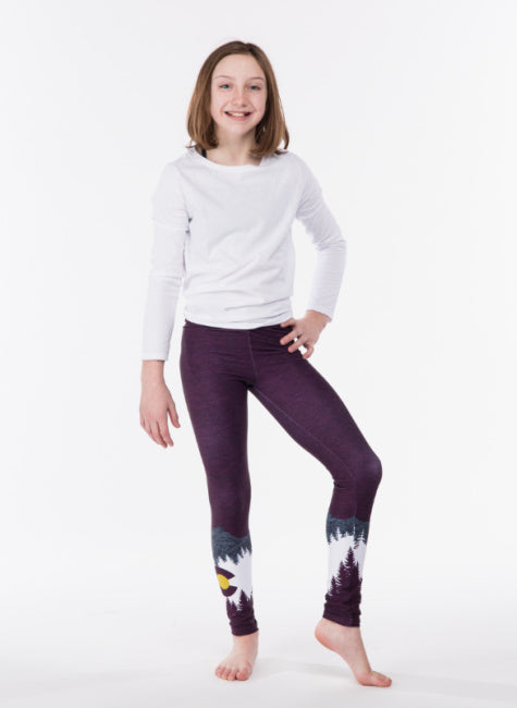 Burgundy Native Kids Pants by Colorado Threads Clothing
