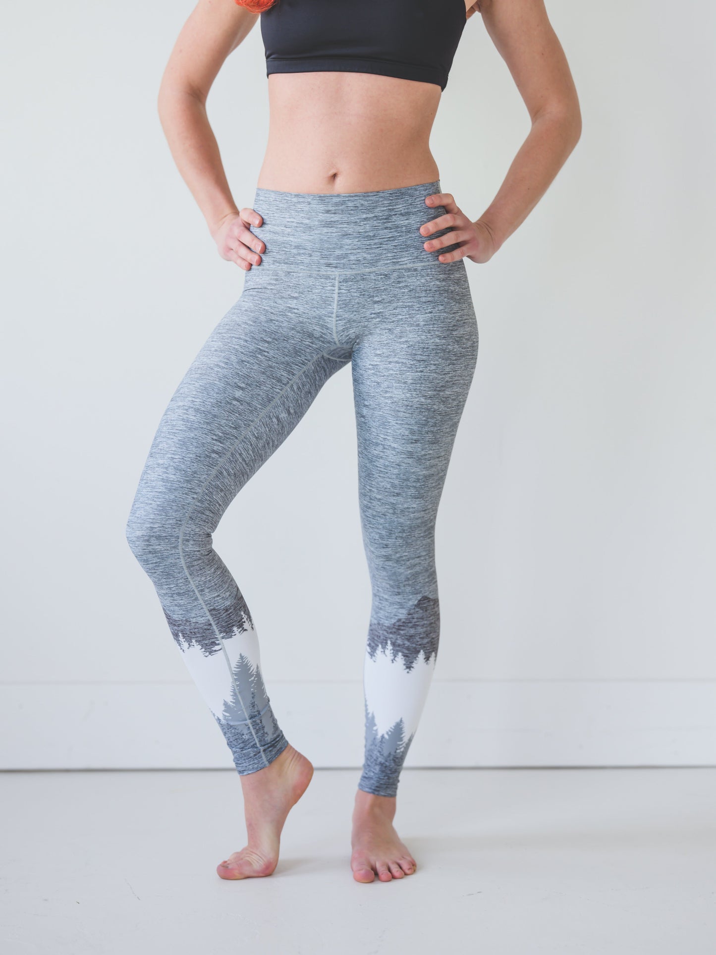 Ash Grey Mountain Yoga Pants by Colorado Threads Clothing