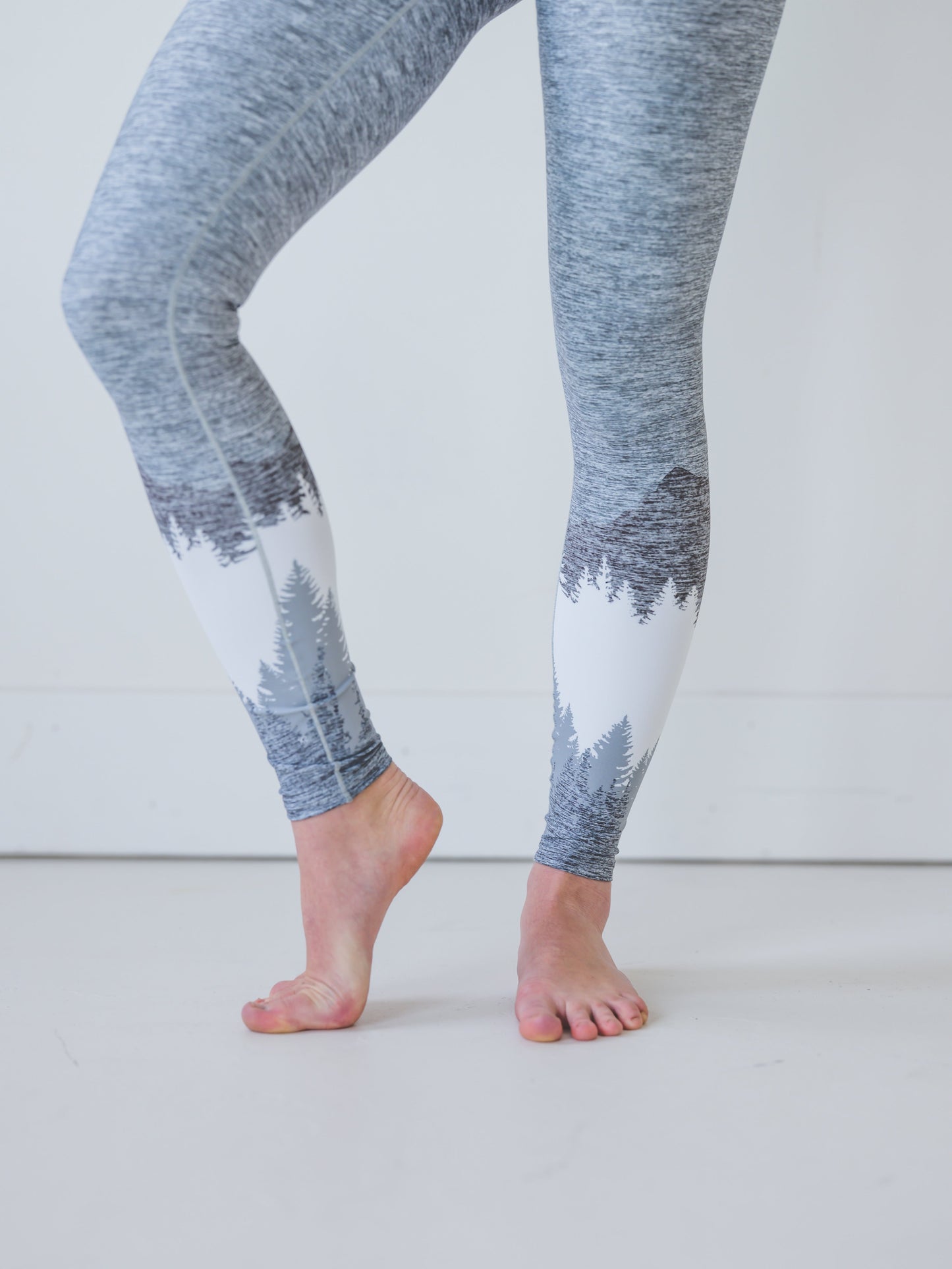 Ash Grey Mountain Yoga Pants by Colorado Threads Clothing