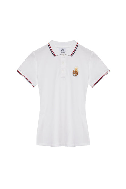 Women's Squirrel Logo Polo Shirts by Queens Country Club