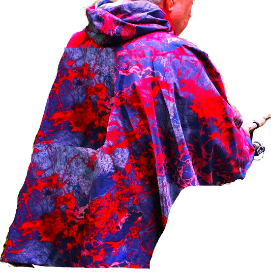 Brella Red, White and Blue Unisex Rain Jacket by BRELLA