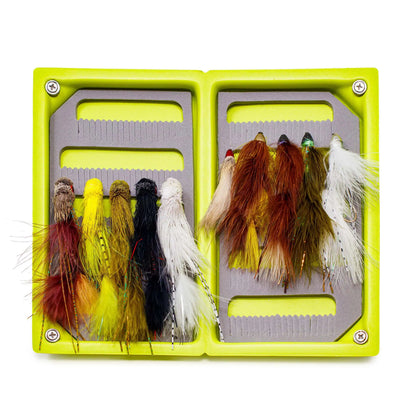 JHFLYCO Assorted Large Streamer Box - accessories, articulated, assorted fly box, Combo Fly Boxes, fly boxes, loaded fly box, Loaded Foam Fly Box, streamers, trout streamers | Jackson Hole Fly Company