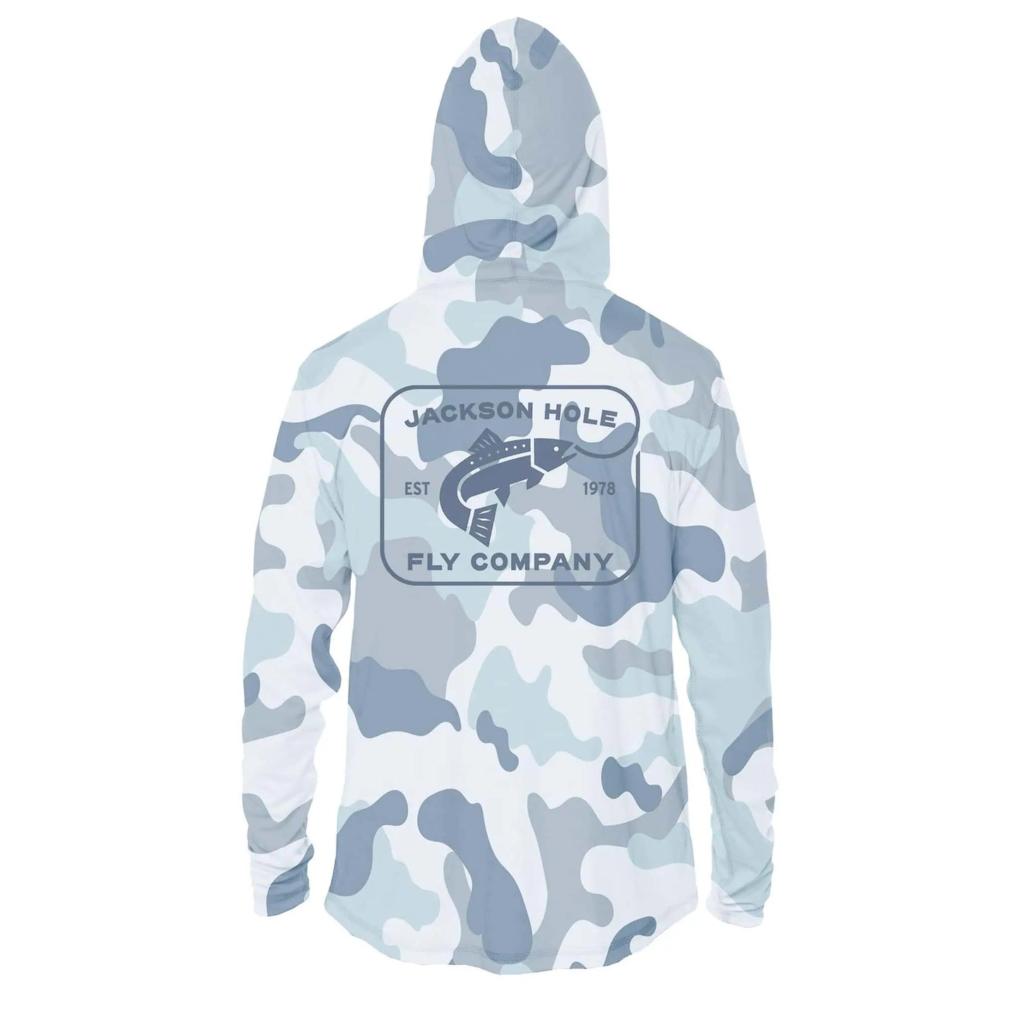 JHFLYCO Sun Hoodie - apparel, hoodie, Shirt, shirts, sun hoodie, sun protection | Jackson Hole Fly Company