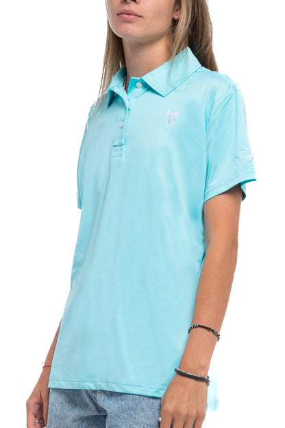 Blue & Palm Tree Women's Polo