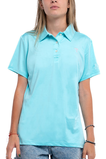 Blue & Palm Tree Women's Polo