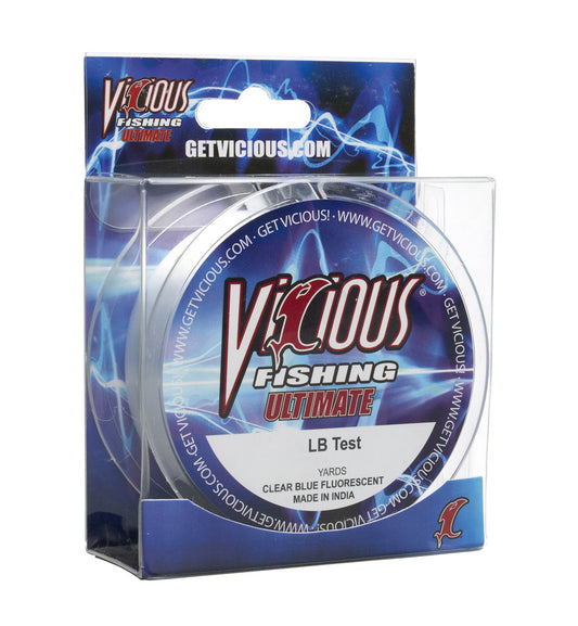 Vicious Ultimate Clear-Blue Fluorescent Mono - 6 Lb Test