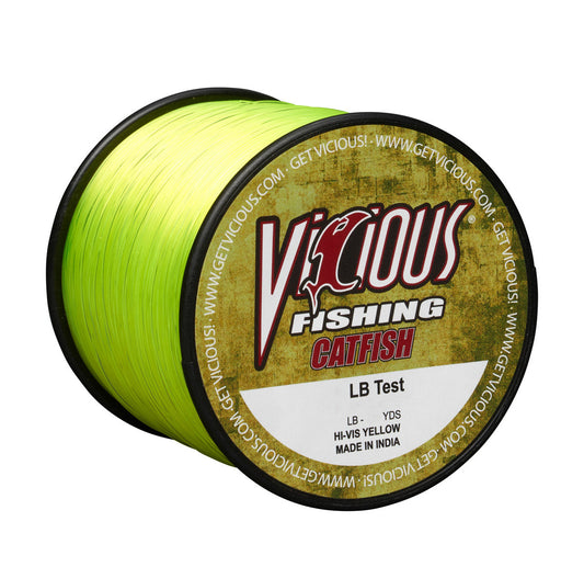 Vicious Catfish Hi-Vis Yellow Mono - 20 Lb Test