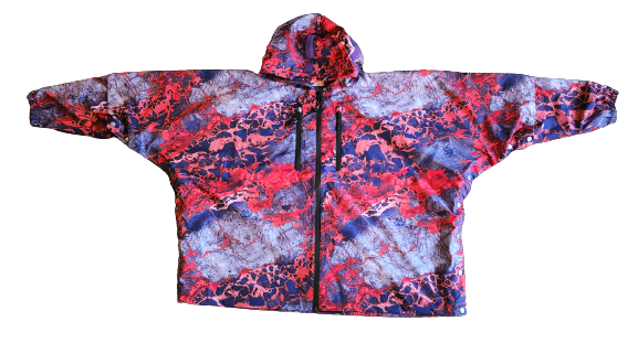 Brella Red, White and Blue Unisex Rain Jacket by BRELLA