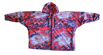Brella Red, White and Blue Unisex Rain Jacket by BRELLA
