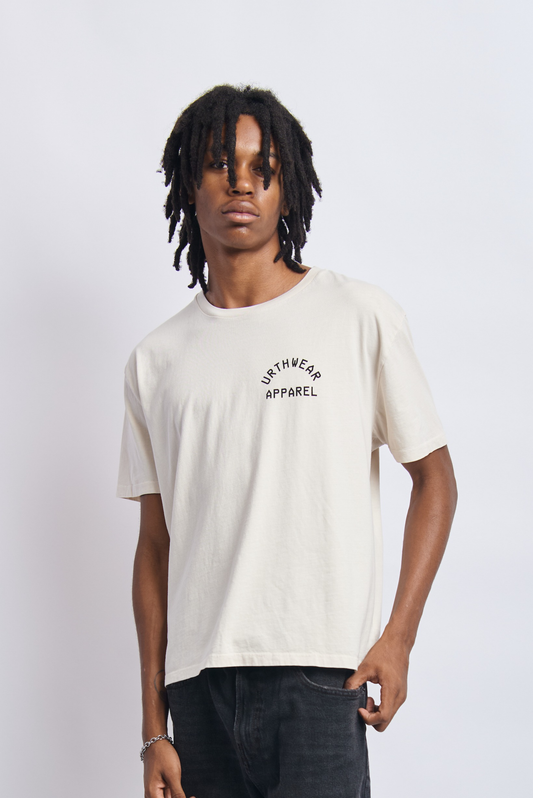 Logo Midweight Relaxed Tee, Cosmic Sand by URTHWEAR