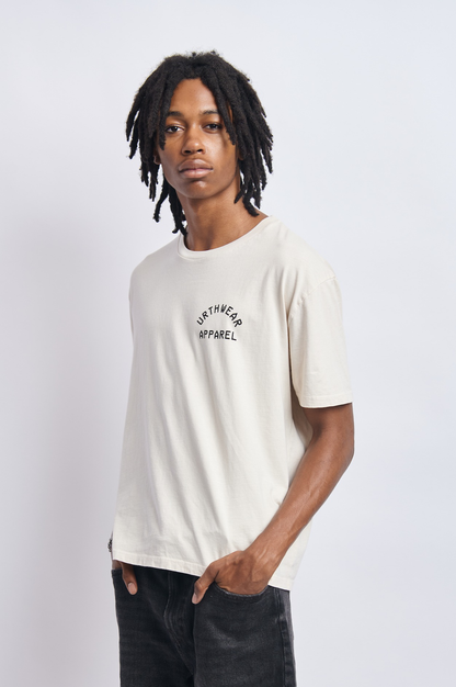 Logo Midweight Relaxed Tee, Cosmic Sand by URTHWEAR