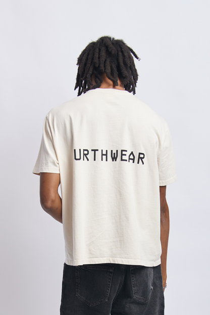 Logo Midweight Relaxed Tee, Cosmic Sand by URTHWEAR
