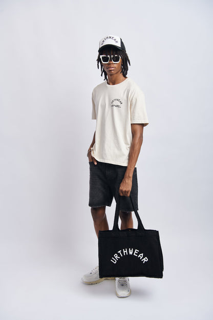 Arch Logo Heavyweight Tote Bag, Phantom Black by URTHWEAR